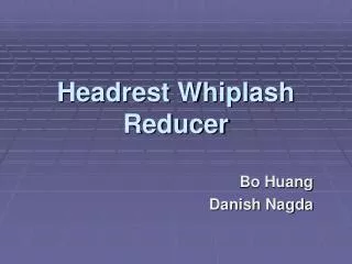 Headrest Whiplash Reducer