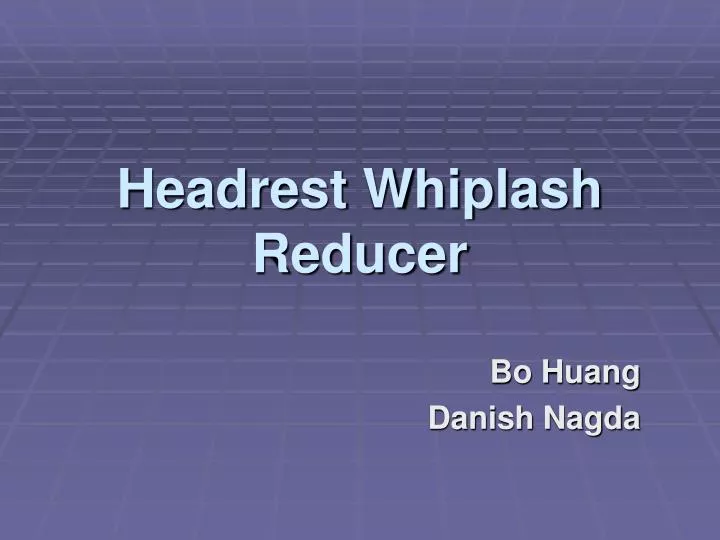 headrest whiplash reducer