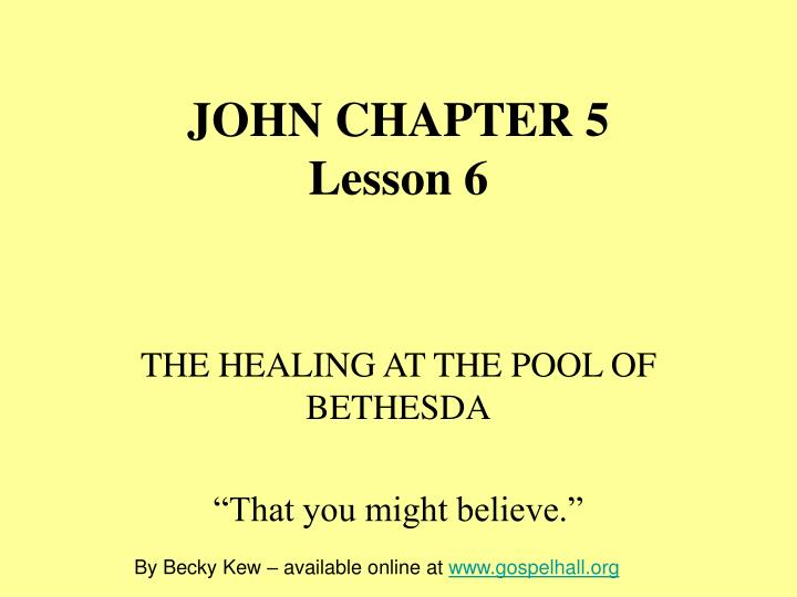 john chapter 5 lesson 6