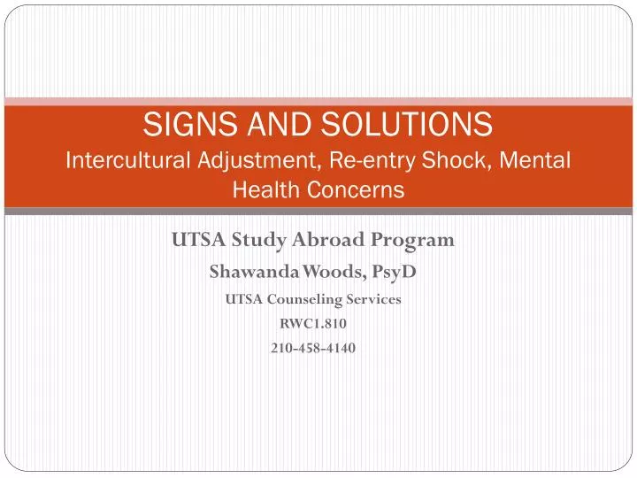 signs and solutions intercultural adjustment re entry shock mental health concerns