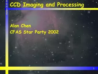 CCD Imaging and Processing