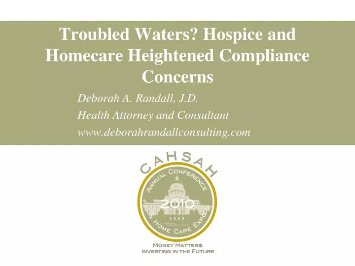 troubled waters hospice and homecare heightened compliance concerns