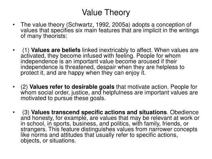 value theory