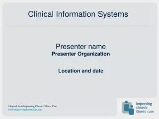 Presenter name Presenter Organization Location and date