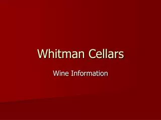 Whitman Cellars