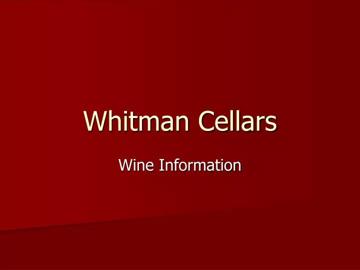 whitman cellars