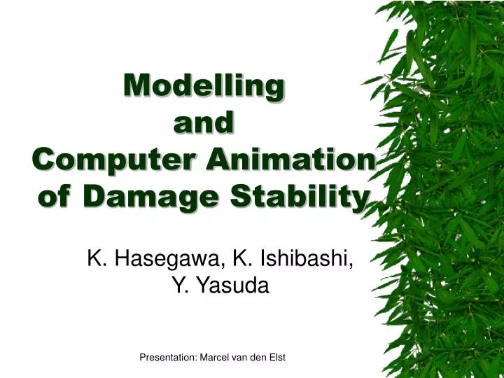 modelling and computer animation of damage stability