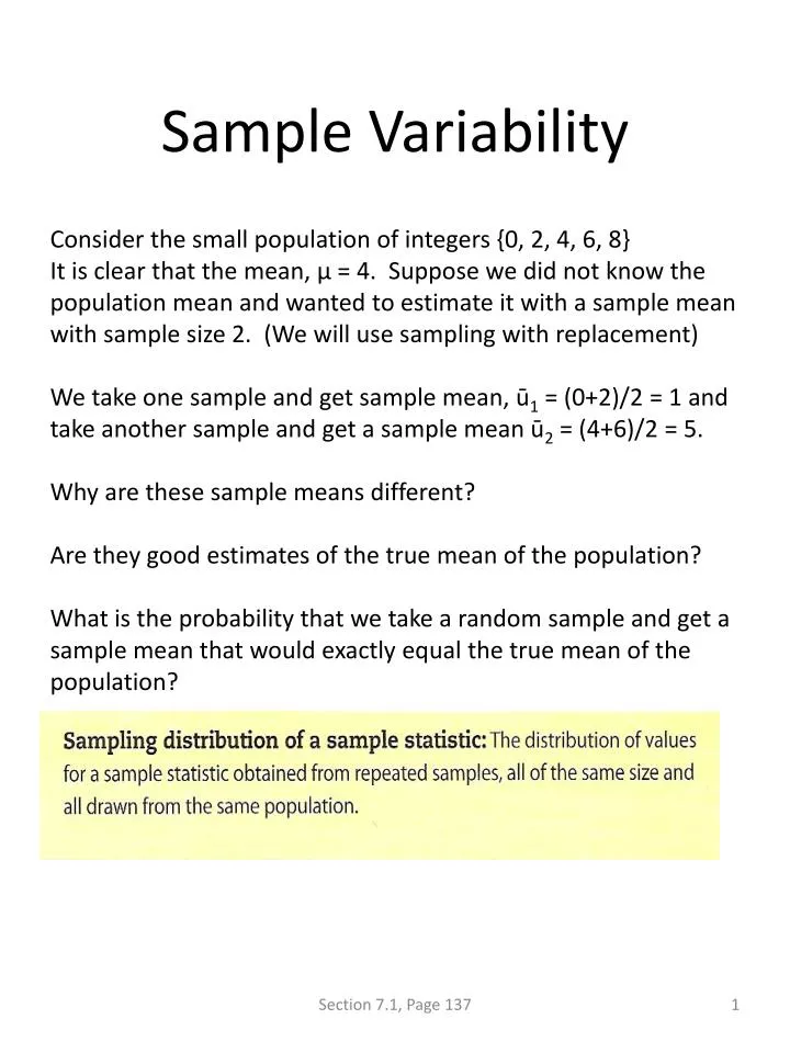 sample variability