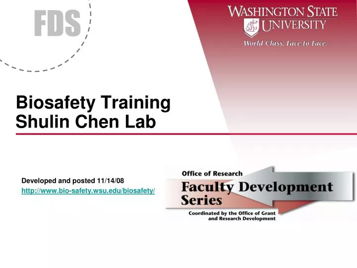 biosafety training shulin chen lab