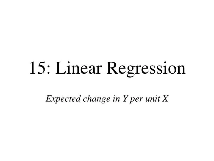 15 linear regression