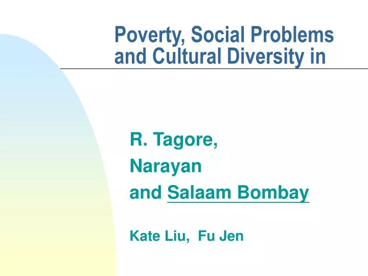 poverty social problems and cultural diversity in