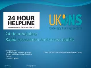 24 Hour helpline Rapid assessment and access toolkit