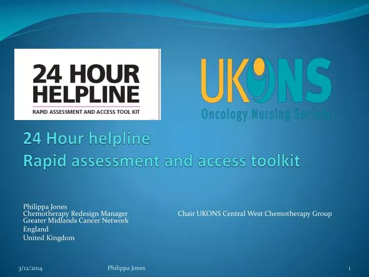 24 hour helpline rapid assessment and access toolkit