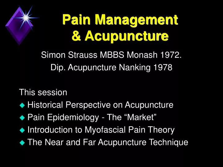 pain management acupuncture