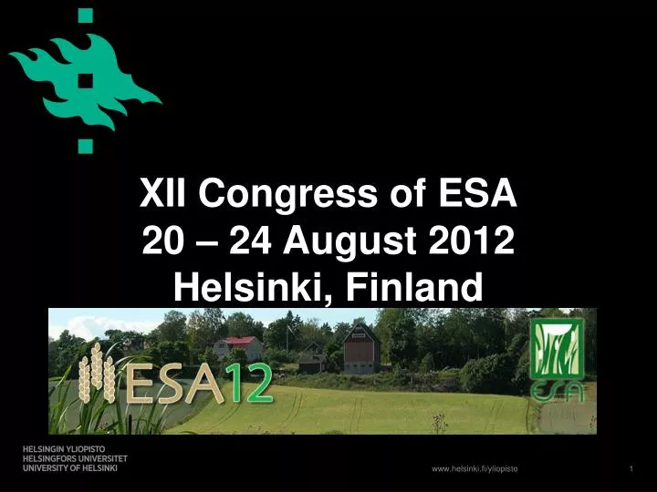 xii congress of esa 20 24 august 2012 helsinki finland