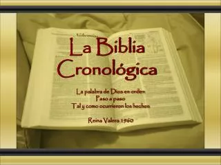 La Biblia Cronológica