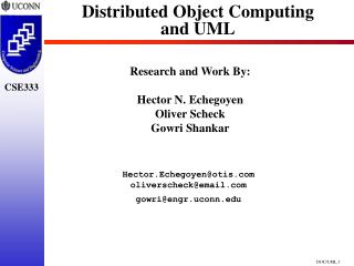 Distributed Object Computing and UML