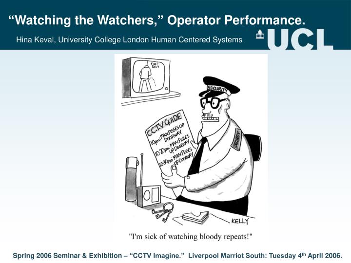 watching the watchers operator performance