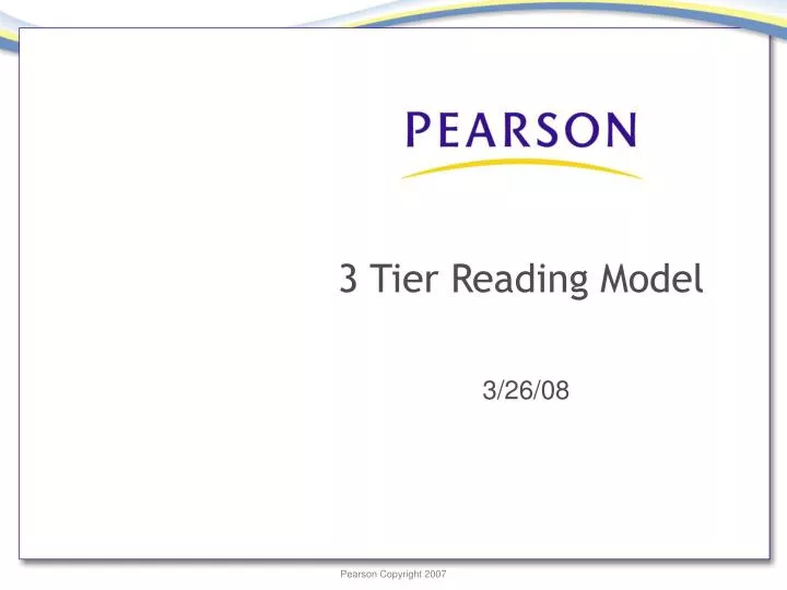 3 tier reading model