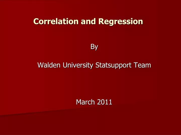 correlation and regression