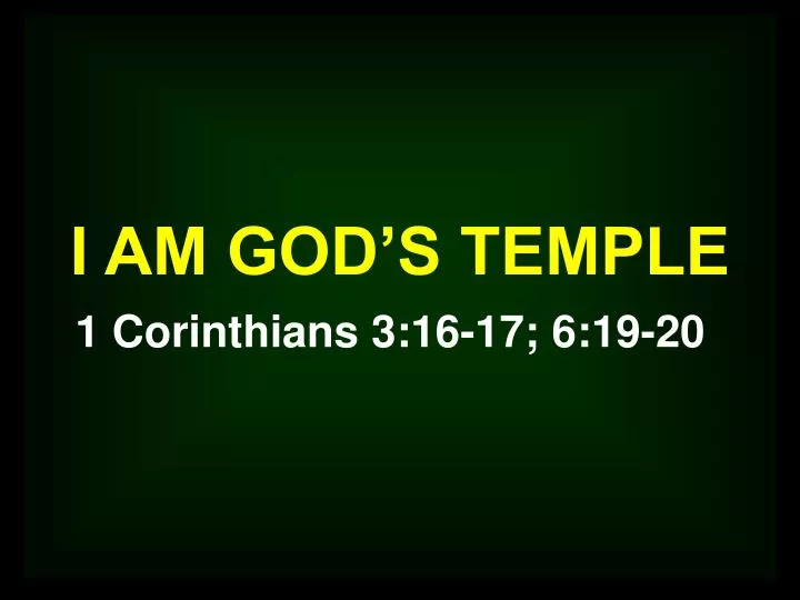 i am god s temple