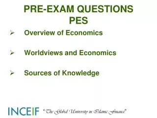 PRE-EXAM QUESTIONS PES