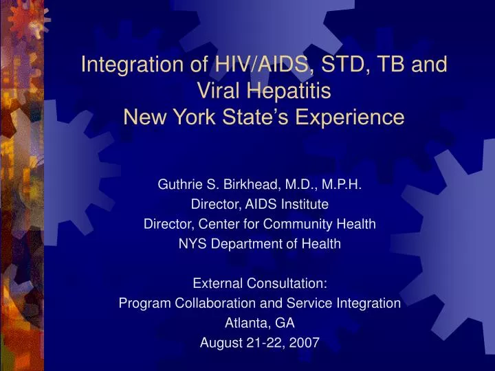 integration of hiv aids std tb and viral hepatitis new york state s experience
