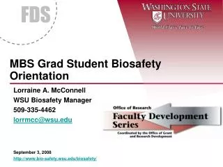 MBS Grad Student Biosafety Orientation