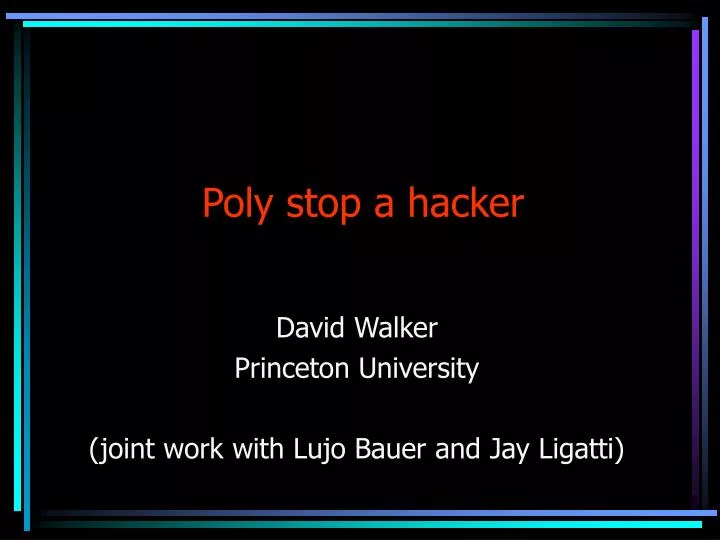 poly stop a hacker