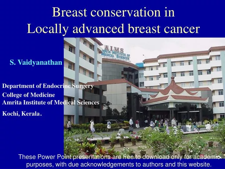 breast conservation in locally advanced breast cancer