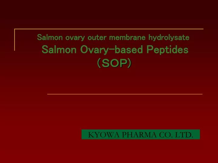 salmon ovary outer membrane hydrolysate salmon ovary based peptides