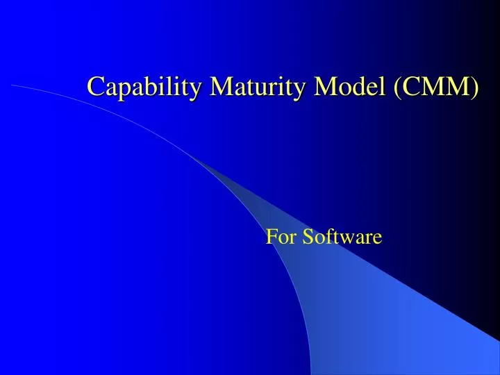 capability maturity model cmm