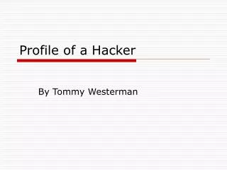 Profile of a Hacker