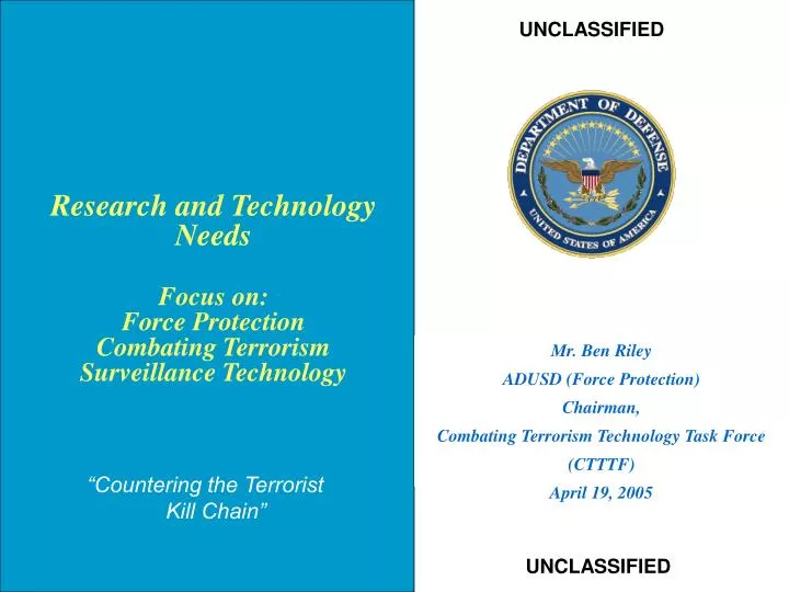 research and technology needs focus on force protection combating terrorism surveillance technology