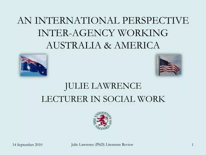 an international perspective inter agency working australia america
