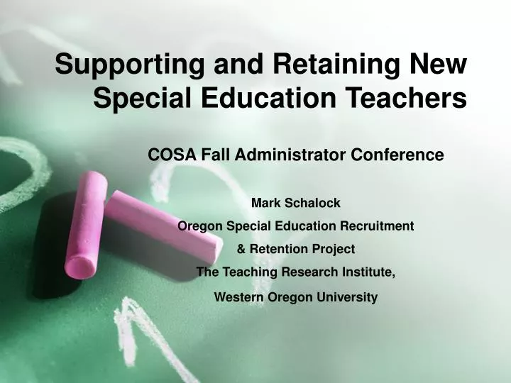 supporting and retaining new special education teachers