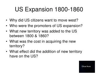 US Expansion 1800-1860