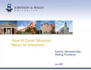 Value of Career Education Return on Investment
