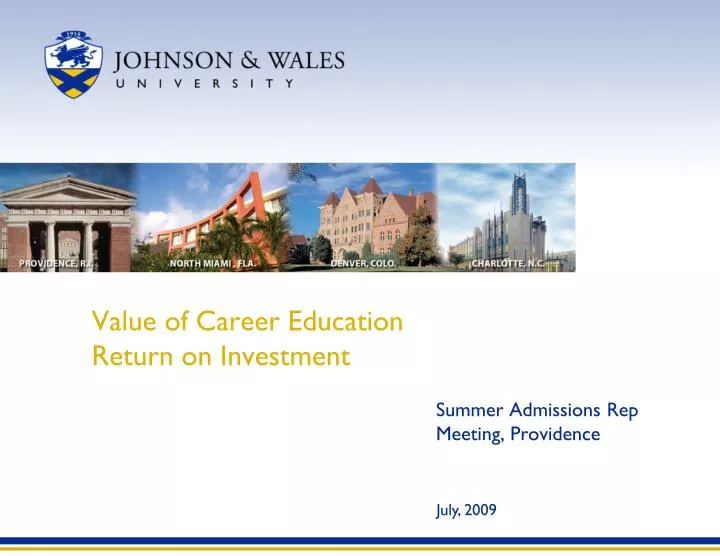 value of career education return on investment