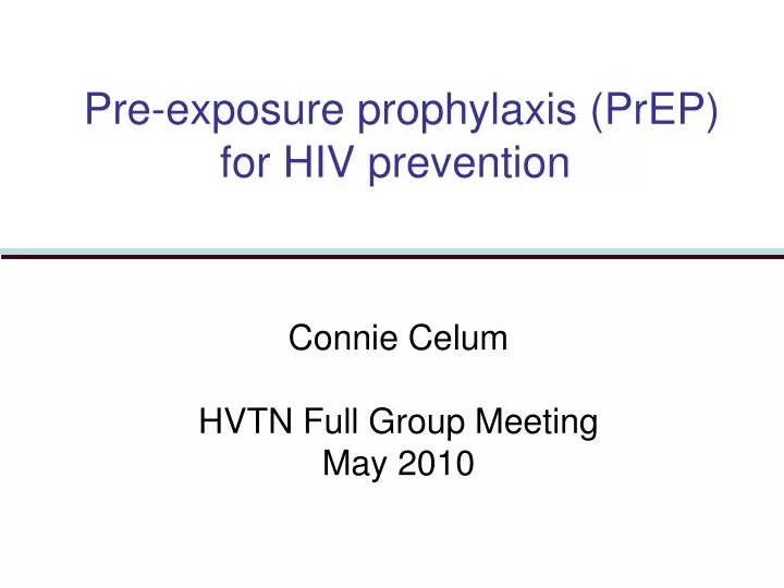 pre exposure prophylaxis prep for hiv prevention