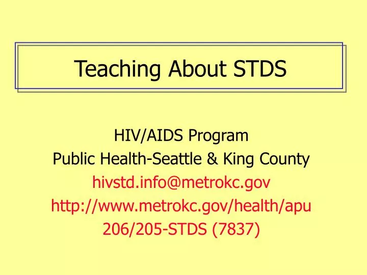 teaching about stds