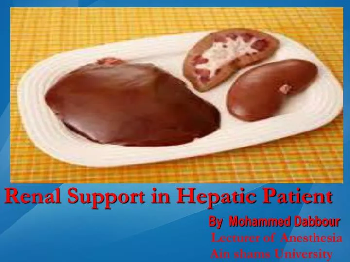 renal support in hepatic patient