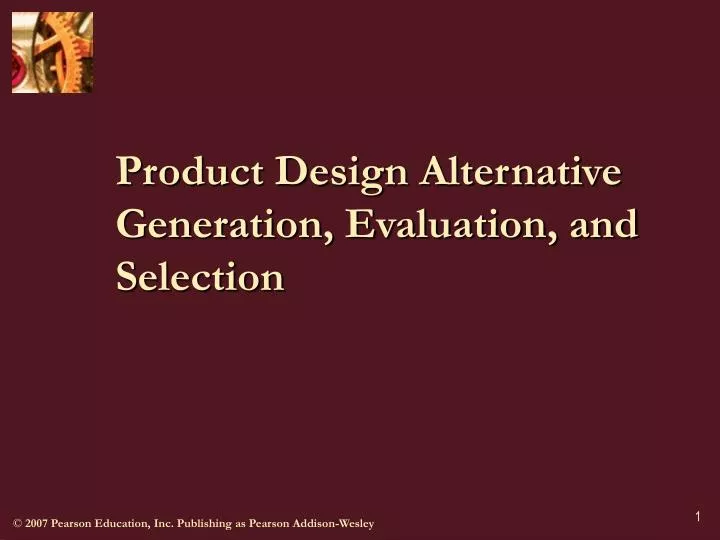 product design alternative generation evaluation and selection