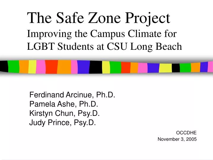 the safe zone project improving the campus climate for lgbt students at csu long beach