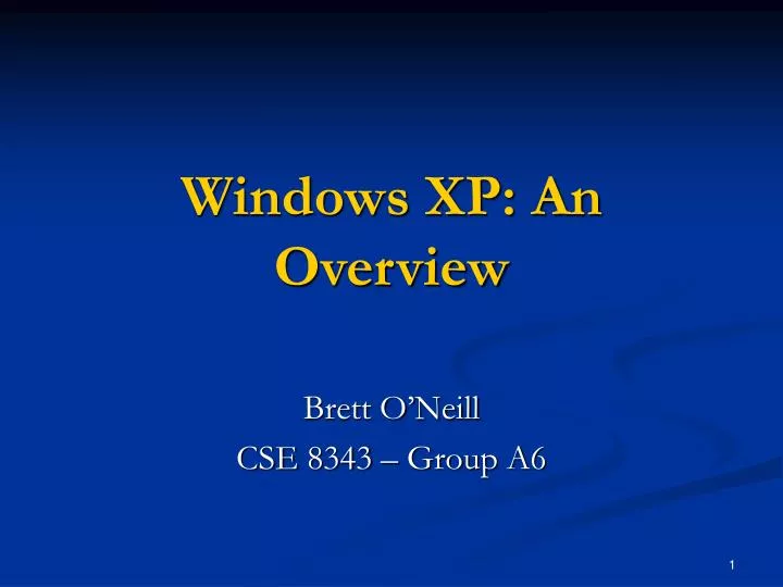 windows xp an overview