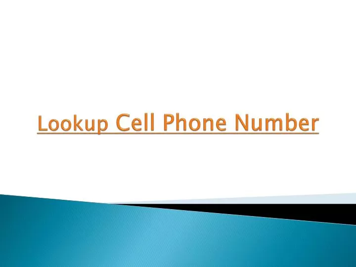 lookup cell phone number