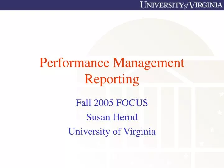 performance management reporting