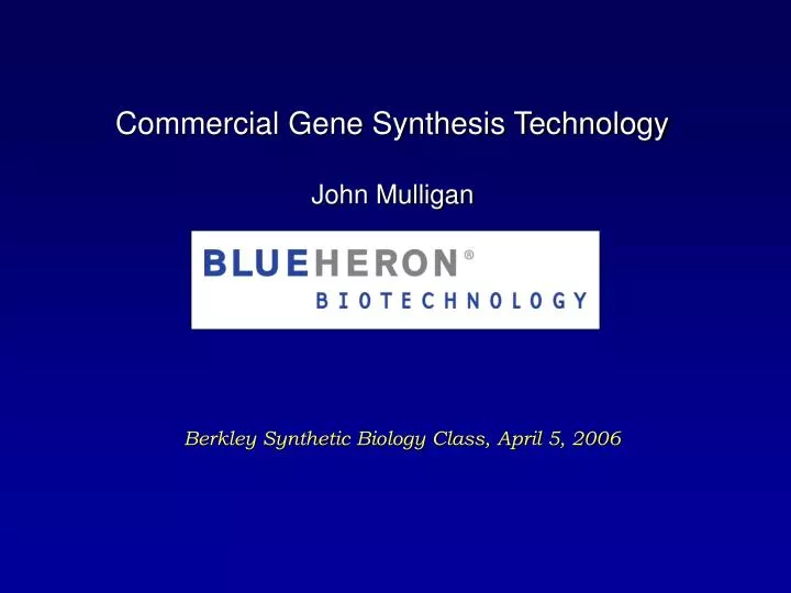 berkley synthetic biology class april 5 2006