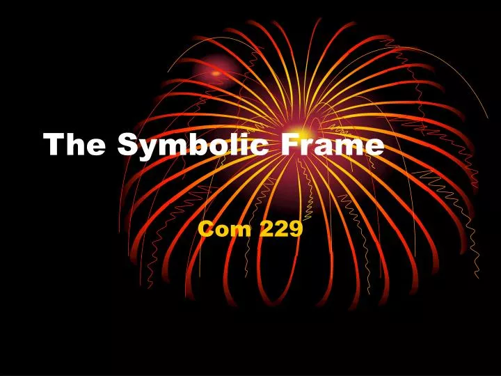 the symbolic frame