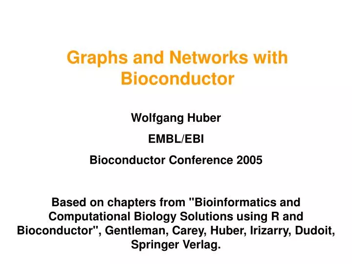 graphs and networks with bioconductor